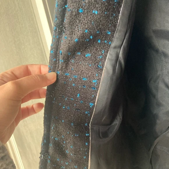 Anne Klein Black and Blue tweed blazer - Picture 4 of 12
